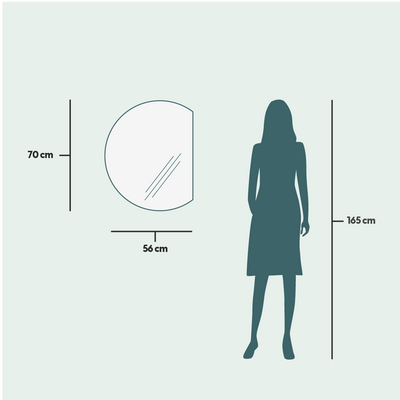 Miroirs - Miroir de forme spéciale avec lumières (56x70cm) - SCANDINAVIAN GLASSFACTORY