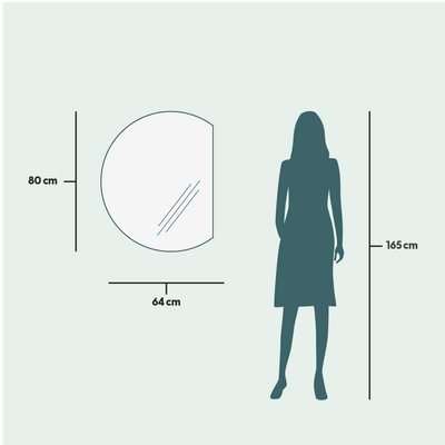 Mirrors - Special Shape Mirror With Lights (64x80cm) - SCANDINAVIAN GLASSFACTORY