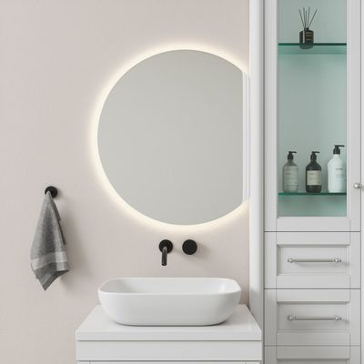 Mirrors - Special Shape Mirror With Lights (64x80cm) - SCANDINAVIAN GLASSFACTORY