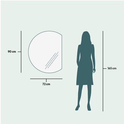 Miroirs - Miroir de forme spéciale avec lumières (72x90cm) - SCANDINAVIAN GLASSFACTORY