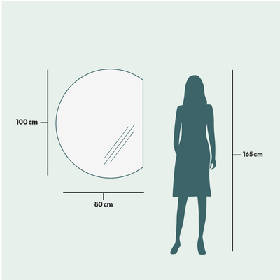 Miroirs - Miroir de forme spéciale avec lumières (80x100cm) - SCANDINAVIAN GLASSFACTORY