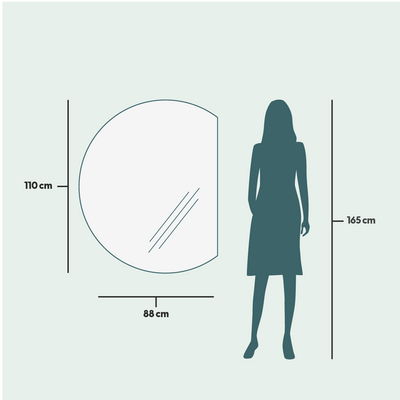 Miroirs - Miroir de forme spéciale avec lumières (88x110cm) - SCANDINAVIAN GLASSFACTORY