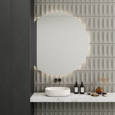 Mirrors - Special Shape Mirror With Lights (96x120cm) - SCANDINAVIAN GLASSFACTORY