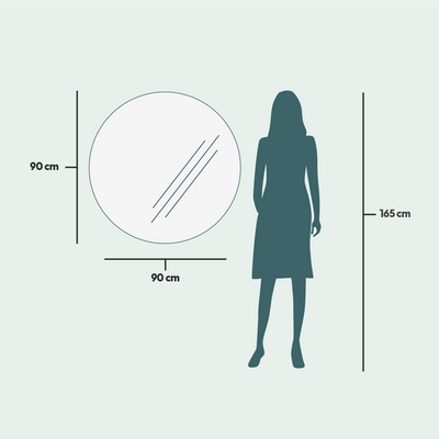 Mirrors - Stone - Asymmetrical Mirror With Lights (90x90cm) - SCANDINAVIAN GLASSFACTORY