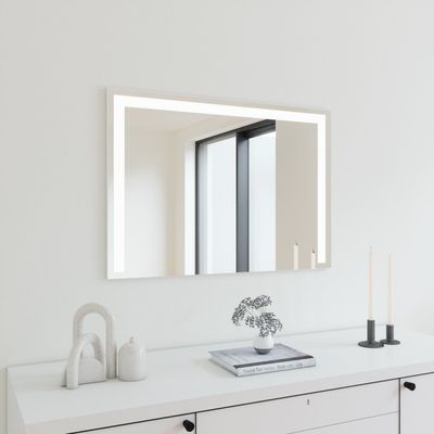 Bathroom mirrors - LED Mirror, 3 Light Strips (180x70cm) - SCANDINAVIAN GLASSFACTORY