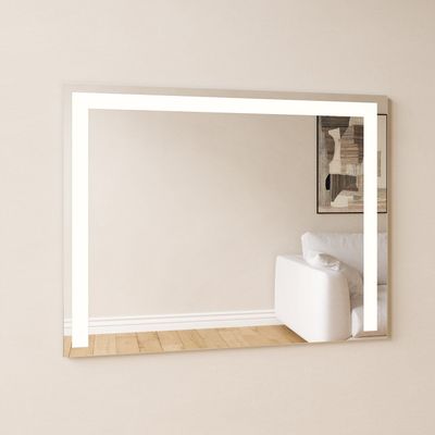 Miroirs pour salle de bain - Miroir LED, 3 bandes lumineuses (90x70cm) - SCANDINAVIAN GLASSFACTORY