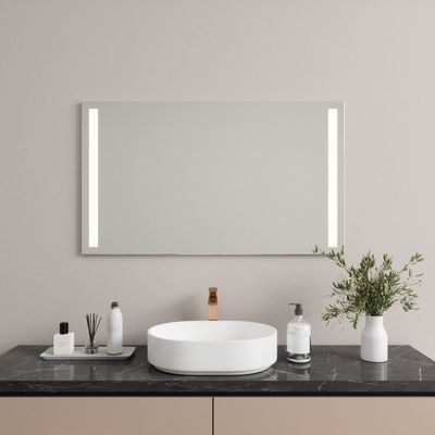 Miroirs pour salle de bain - Miroir LED, 2 bandes lumineuses (120x70cm) - SCANDINAVIAN GLASSFACTORY