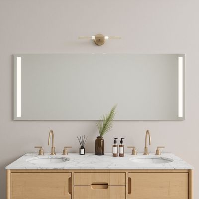 Bathroom mirrors - LED Mirror, 2 Light Strips (180x70cm) - SCANDINAVIAN GLASSFACTORY