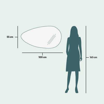 Mirrors - Drop wall mirror (55x100cm) - SCANDINAVIAN GLASSFACTORY