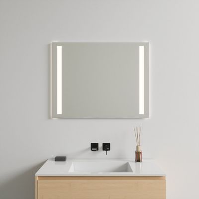 Miroirs pour salle de bain - Miroir LED, 2 bandes lumineuses (90x70cm) - SCANDINAVIAN GLASSFACTORY