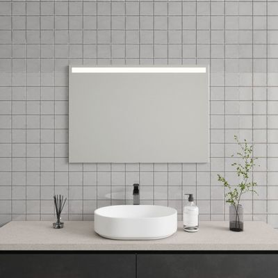 Bathroom mirrors - LED Mirror, 1 Light Strip (120x70cm) - SCANDINAVIAN GLASSFACTORY