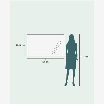 Miroirs pour salle de bain - Miroir LED, 4 bandes lumineuses (120 x 70 cm) - SCANDINAVIAN GLASSFACTORY