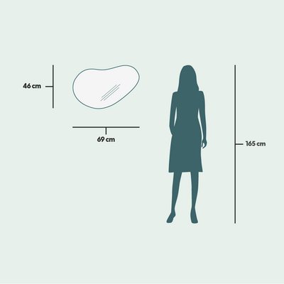 Miroirs - Islet - Miroir Avec Fixation Crochet (69x46cm) - SCANDINAVIAN GLASSFACTORY