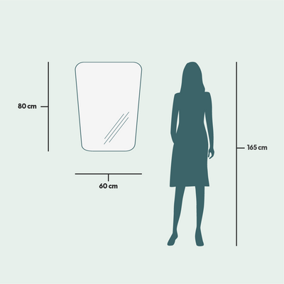 Mirrors - Retro wall mirror (60x80cm) - SCANDINAVIAN GLASSFACTORY