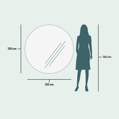 Mirrors - Round wall mirror (120cm) - SCANDINAVIAN GLASSFACTORY