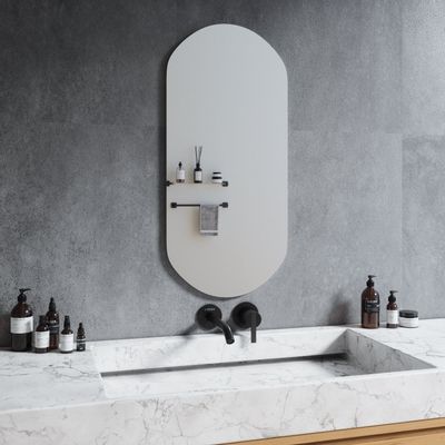 Mirrors - Rounded corner wall mirror (50x110cm) - SCANDINAVIAN GLASSFACTORY