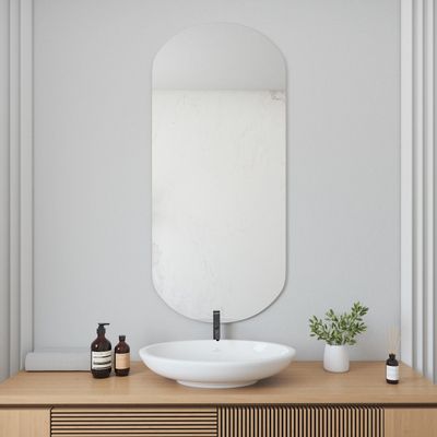 Mirrors - Rounded corner wall mirror (60x130cm) - SCANDINAVIAN GLASSFACTORY