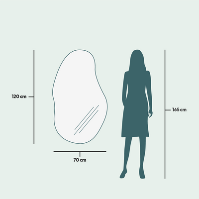 Miroirs - Miroir mural sable (70x120cm) - SCANDINAVIAN GLASSFACTORY