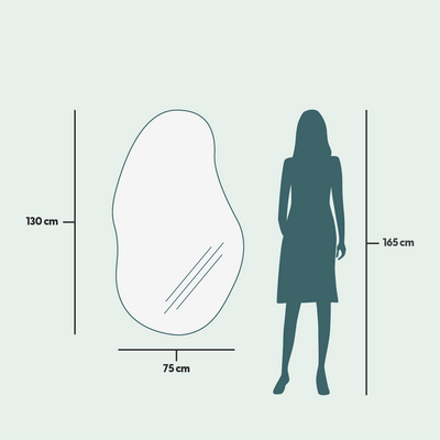 Miroirs - Miroir mural sable (75x130cm) - SCANDINAVIAN GLASSFACTORY