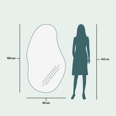 Miroirs - Miroir mural sable (85x150cm) - SCANDINAVIAN GLASSFACTORY