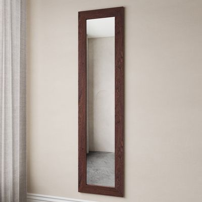 Mirrors - Wooden Mirror with 90 mm Wide Frame (50x200cm) - SCANDINAVIAN GLASSFACTORY