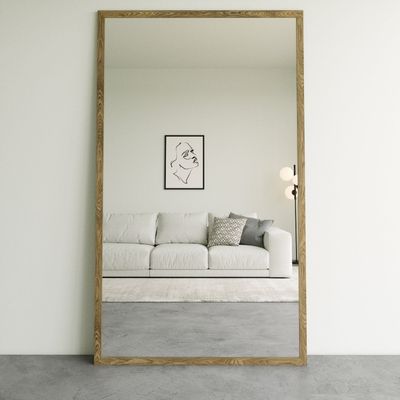 Mirrors - Wooden Mirror with 45 mm Wide Frame (110x210cm) - SCANDINAVIAN GLASSFACTORY