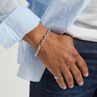 Jewelry - Reef texture anchor link bracelet - VIBE JEWELRY