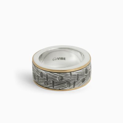 Jewelry - Marine Texture Spinner Ring - VIBE JEWELRY