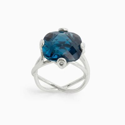 Jewelry - Intertwined ring with stone - VIBE JEWELRY