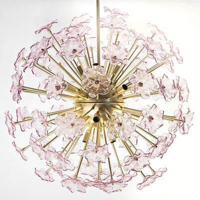 Ceiling lights - Sputnik Flowers - Murano Glass Chandelier with Hand-Blown Glass Flower - BOTTEGA VENEZIANA