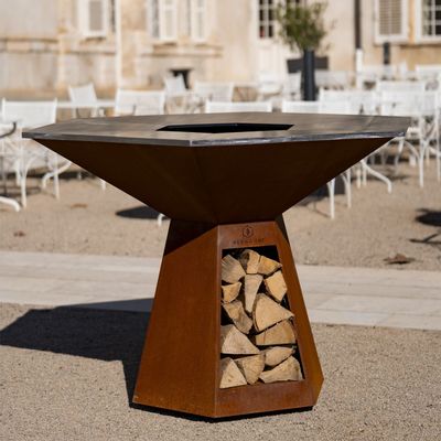 Kitchenettes - Brasero-Plancha Grand Banquet Corten 150 - HEXAGONE