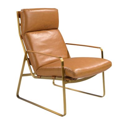 Fauteuils - Fauteuil en cuir camel - ANGEL CERDÁ