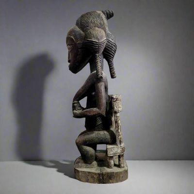 Sculptures, statuettes et miniatures - Maternité Baoule en bois, Côte d'Ivoire - QUINTESSENCE AFRICAINE