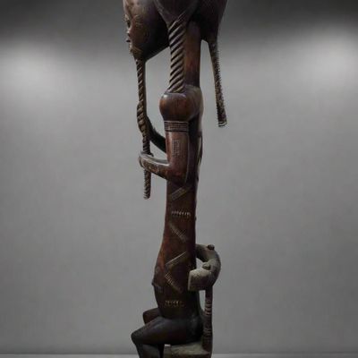 Sculptures, statuettes and miniatures - Baoule Statue, Ivory Coast - QUINTESSENCE AFRICAINE