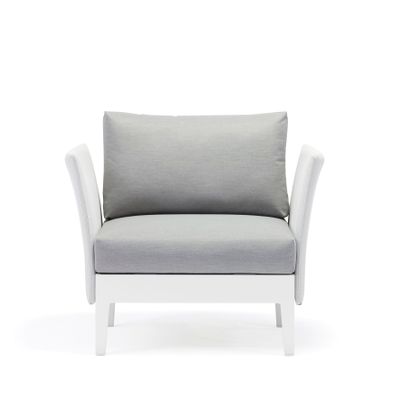 Lawn armchairs - WELCOME 1 seater aluminum sofa - COUTURE JARDIN