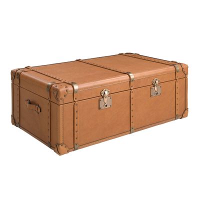 Caskets and boxes - Brown leather trunk - ANGEL CERDÁ