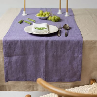 Linge de table textile - Chemin de table violet - OURY HOME