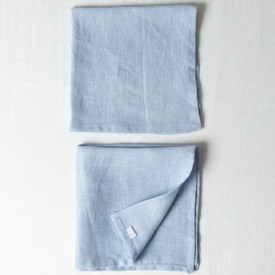 Linge de table textile - Serviettes bleues (lot de 2) - OURY HOME