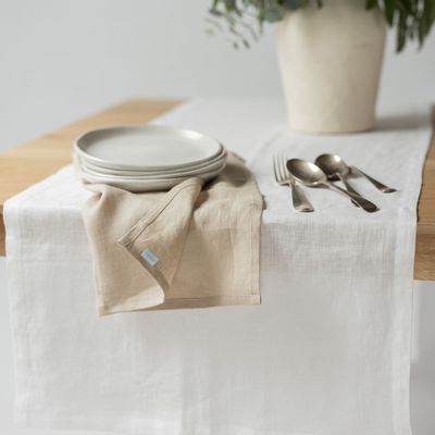 Linge de table textile - Serviettes beiges (lot de 2) - OURY HOME