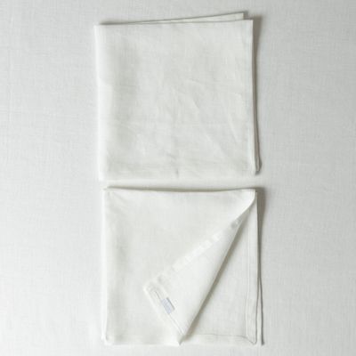 Linge de table textile - Serviettes blanches (lot de 2) - OURY HOME