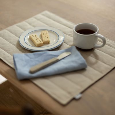 Table linen - Beige & Brown Linen Placemat - OURY HOME