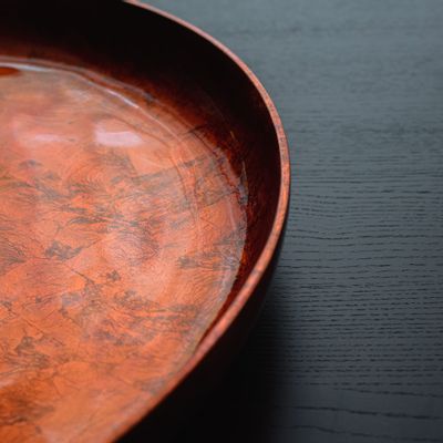Bowls - ROUND TRAY 50/5 RUSTY, Handmade Bowl, Interior Design Piece - DV DESIGN