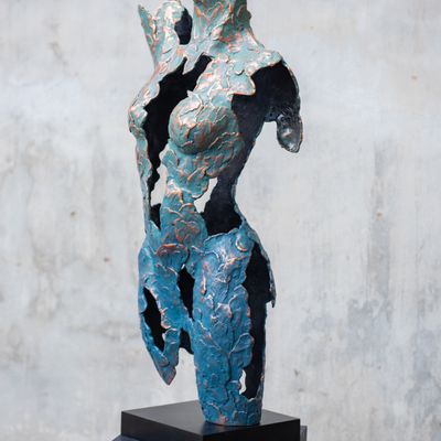 Sculptures, statuettes and miniatures - Donna Copperblue Sculpture, Handmade Sculpture, Interior Design Piece - DV DESIGN
