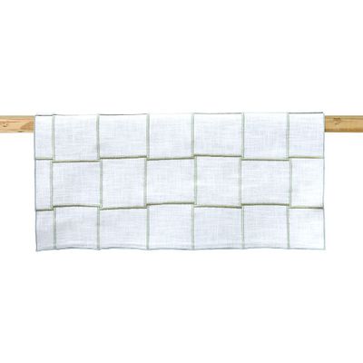 Table linen - Linen Table Runner - QUADRO Sage Green - GIARDINO SEGRETO