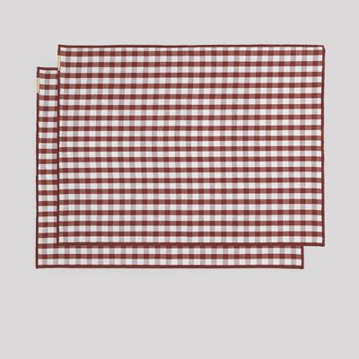 Table linen - Vichy organic cotton linen napkins and placemats - LES PENSIONNAIRES