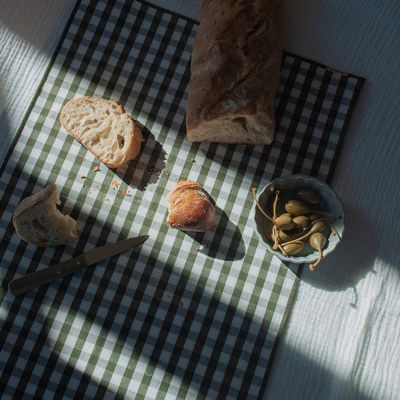 Table linen - Vichy organic cotton linen napkins and placemats - LES PENSIONNAIRES