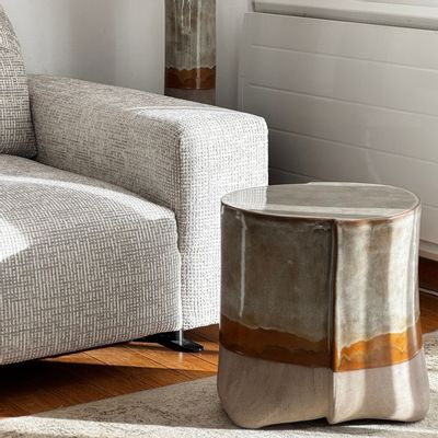 Lawn tables - STONEWARE COFFEE TABLE - BOSCO COLLECTION - DI VINCENZO POUJOULA