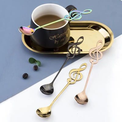 Tea and coffee accessories - Music Note Spoon - Tea, coffee, dessert - 4 colors - SOSTRAW & SMARTTHINGS