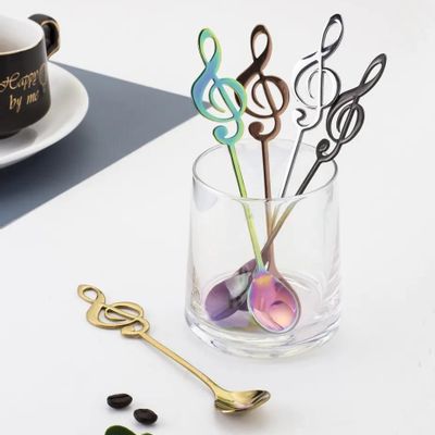 Tea and coffee accessories - Music Note Spoon - Tea, coffee, dessert - 4 colors - SOSTRAW & SMARTTHINGS