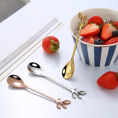 Tea and coffee accessories - Leaf Spoon - Tea, Coffee, Dessert, Appetizer - 4 colors - SOSTRAW & SMARTTHINGS